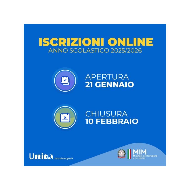 Scopri di più sull'articolo AVVISO IMPORTANTE – Nuove date iscrizioni Anno Scolastico 2025/2026