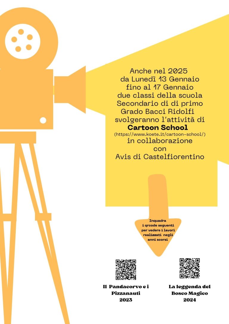 Scopri di più sull'articolo Progetto Cartoon School in collaborazione con AVIS di Castelfiorentino